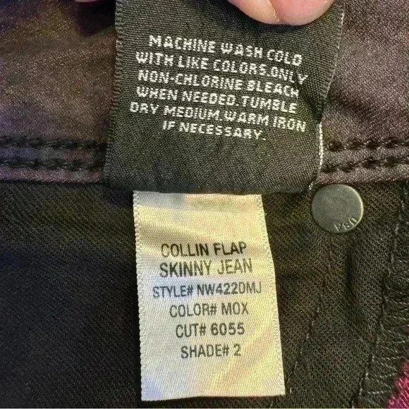 ๐ 6/$60, Hudson Skinny Jeans, Low Rise, Magenta, Black, Size 25 - Picture 6 of 6